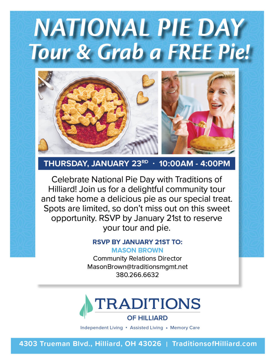 National Pie Day at Traditions of Hilliard! Traditions of Hilliard