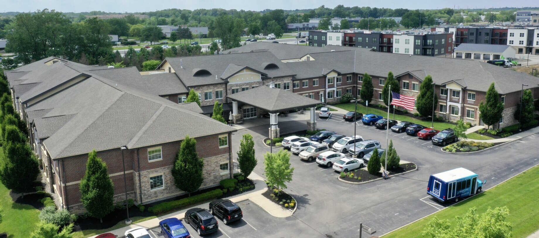 Aerial shot of Traditions of Hilliard